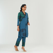 Load image into Gallery viewer, Womens Teal Printed Co-Ord Set
