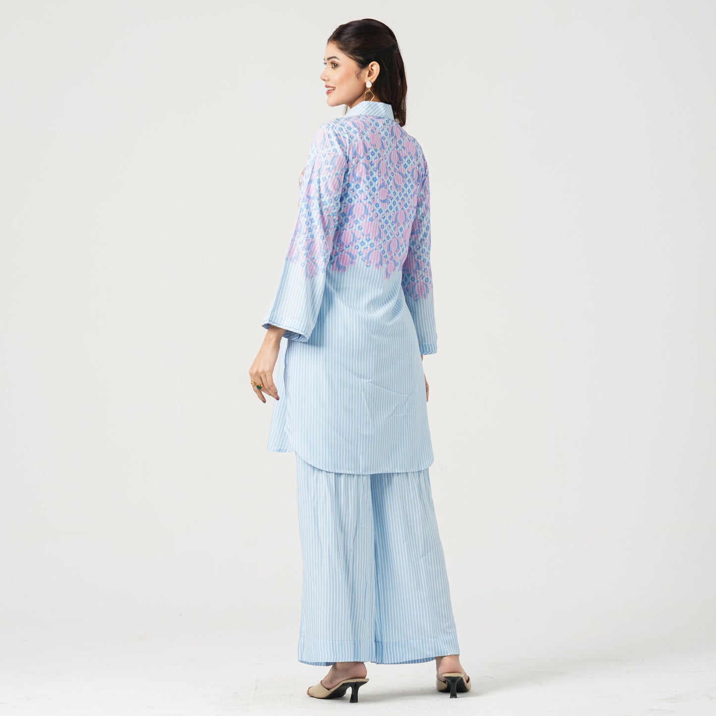 Women’s Embroidered Viscose Two-Piece Set