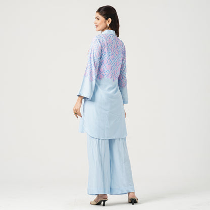 Women’s Embroidered Viscose Two-Piece Set