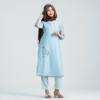 Women's Half Silk Two Piece Set