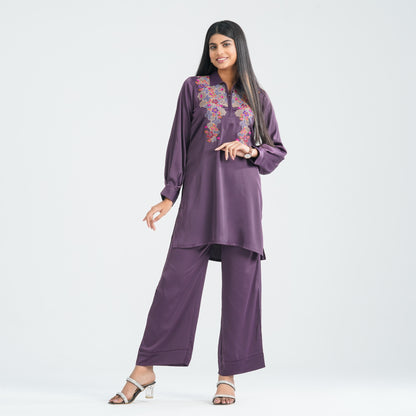 Women’s Crepe Silk Two-Piece Ethnic Set