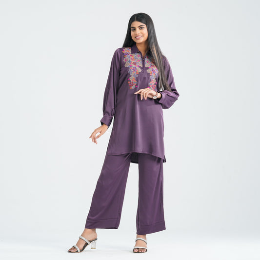 Women’s Crepe Silk Two-Piece Ethnic Set