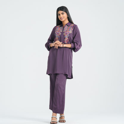 Women’s Crepe Silk Two-Piece Ethnic Set