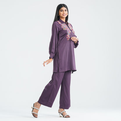 Women’s Crepe Silk Two-Piece Ethnic Set