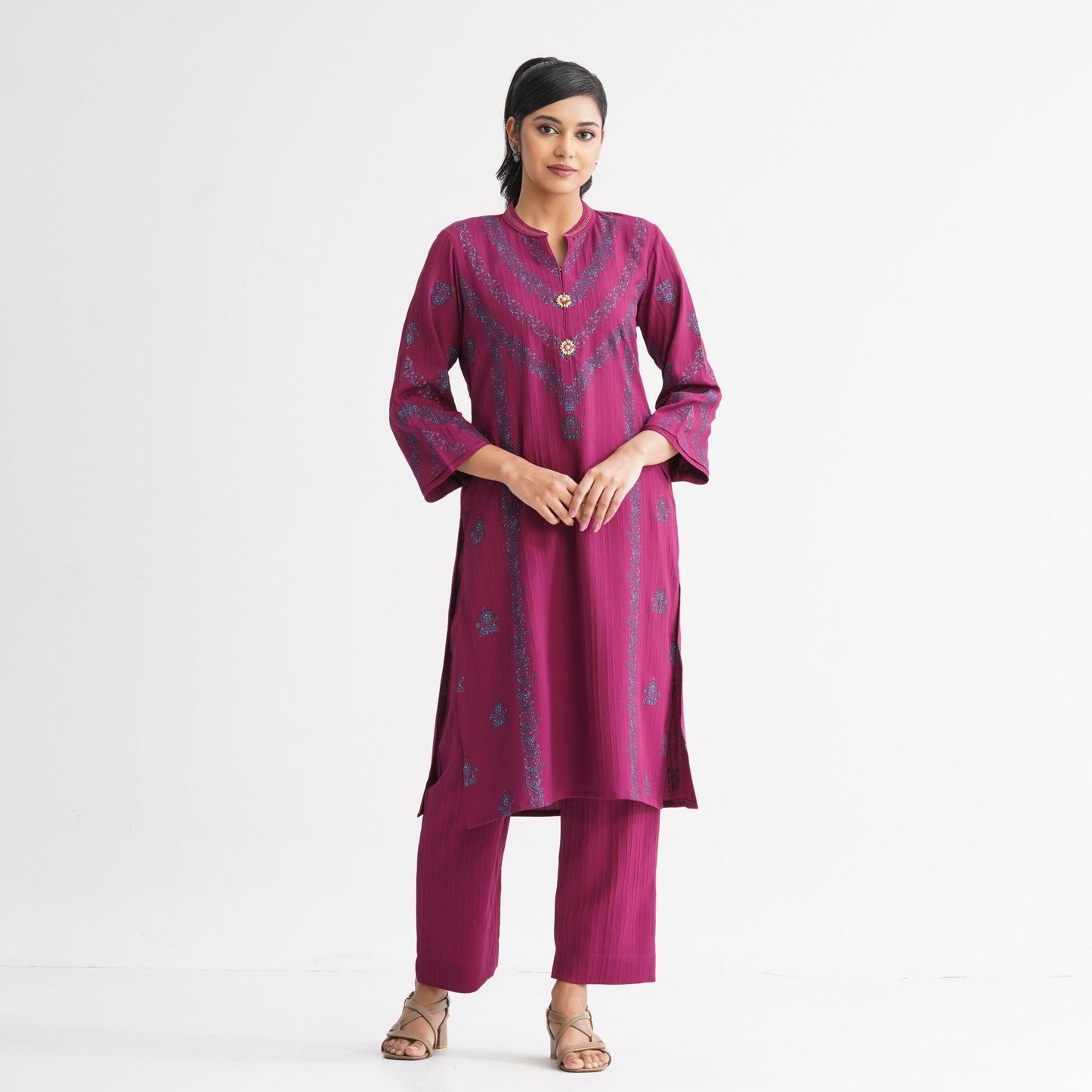 Women’s Burgundy Two Piece Set