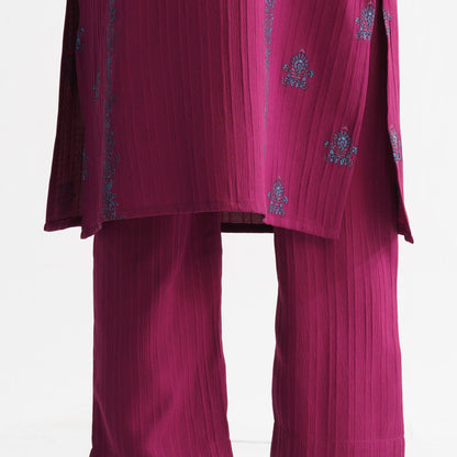 Women’s Burgundy Two Piece Set