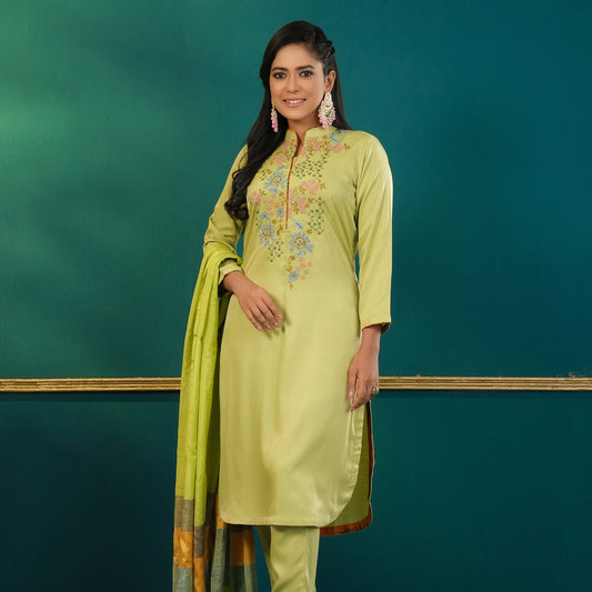 Women Lemon Ethnic 3-Piece Set