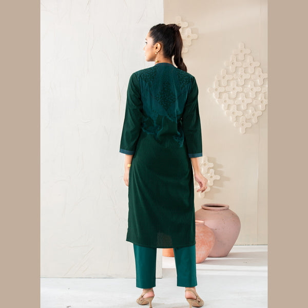 Womens Green Ethnic 3Pcs Set