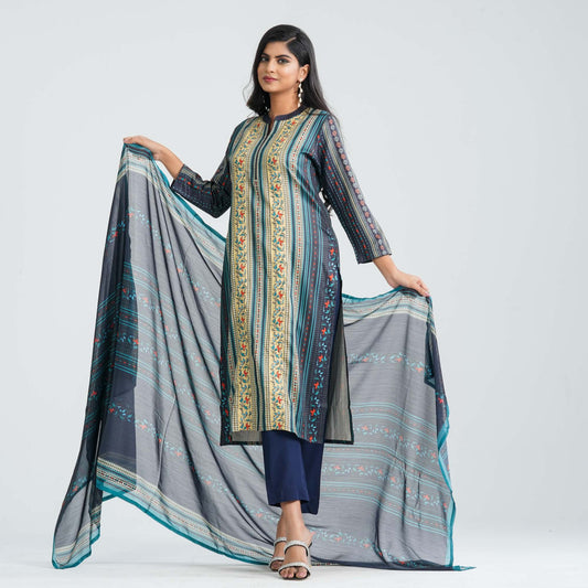 Women’s Navy Blue Three Piece Set