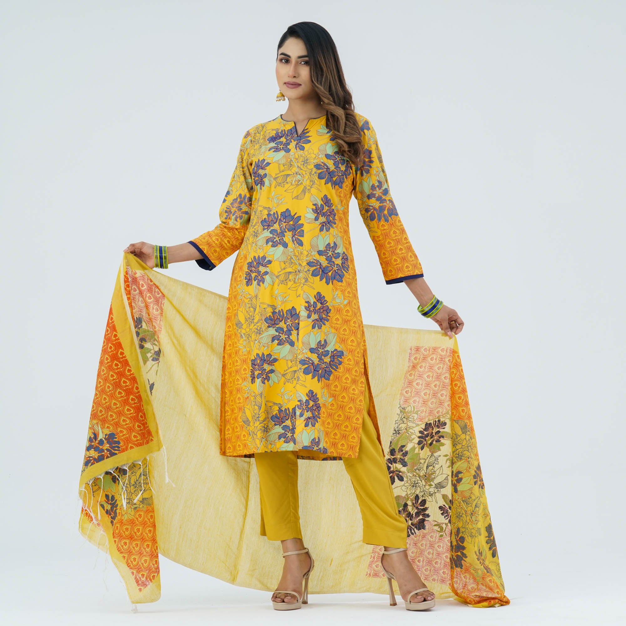 Women’s Yellow Three Piece Set – TwelveBd
