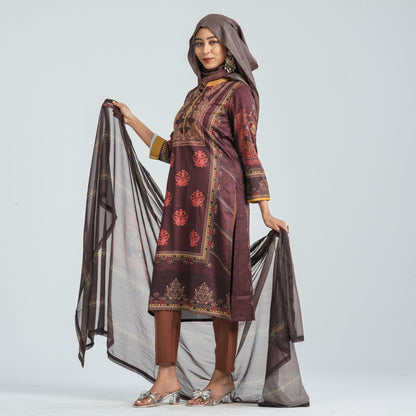 Women Blended Cotton Three Piece Set