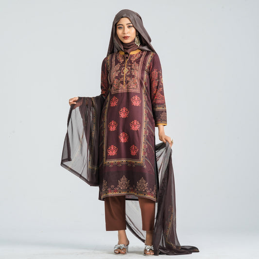 Women Blended Cotton Three Piece Set