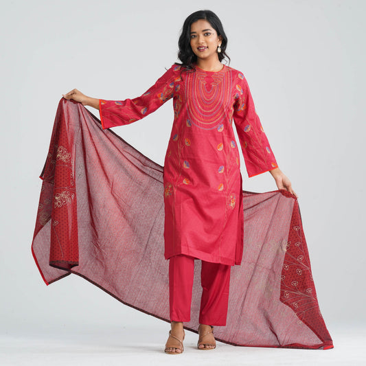 Women's Blended Silk Three Piece Set