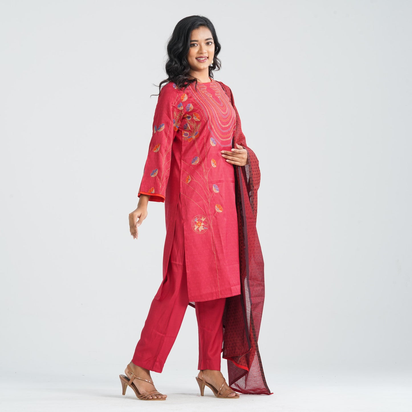 Women's Blended Silk Three Piece Set