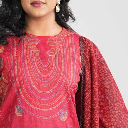 Women's Blended Silk Three Piece Set