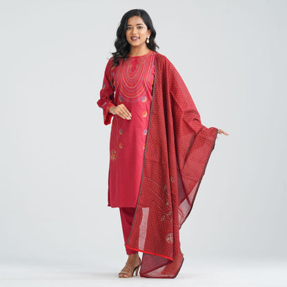 Women's Blended Silk Three Piece Set