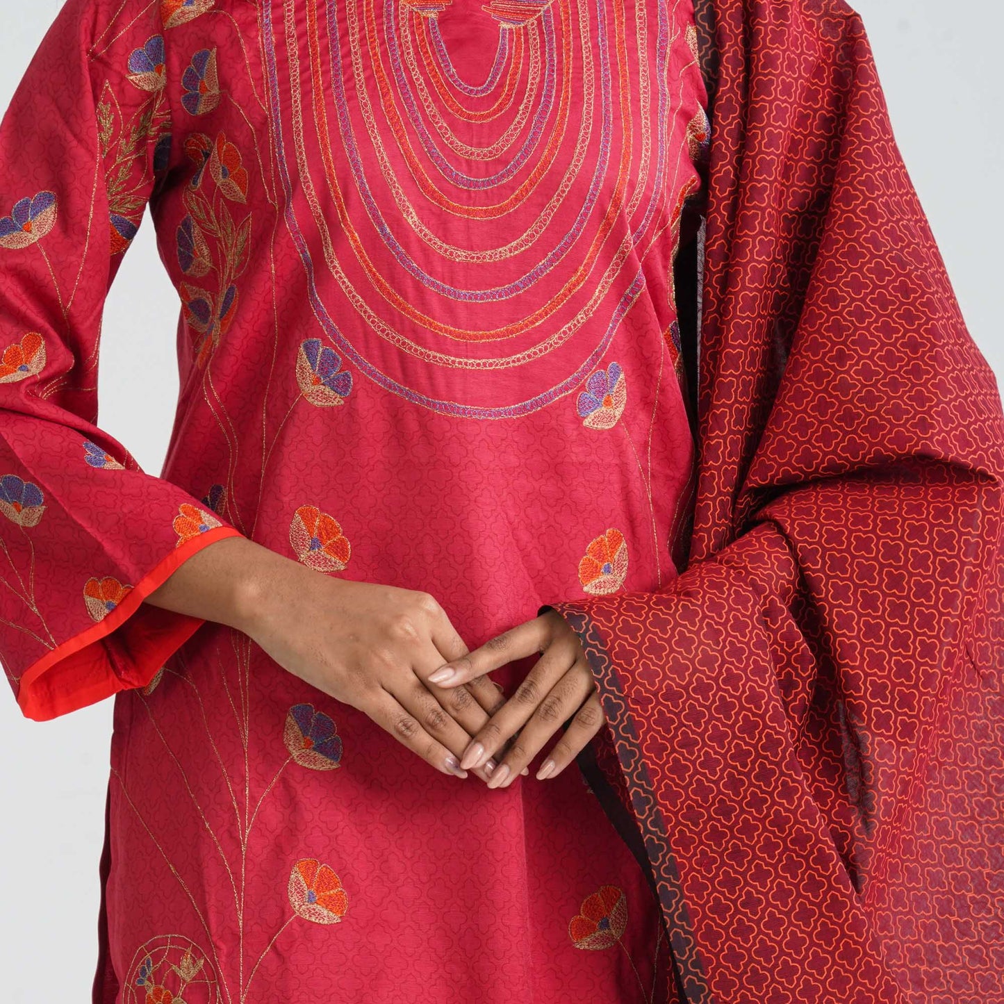 Women's Blended Silk Three Piece Set