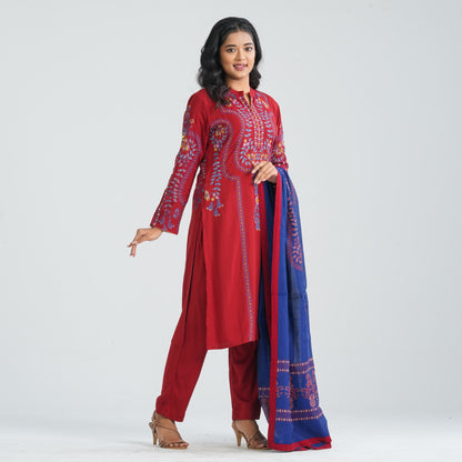 Women Viscose Three Piece Set