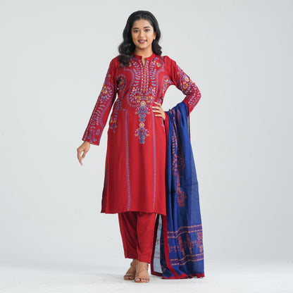 Women Viscose Three Piece Set