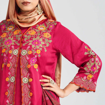 Women's Mixed Silk Three Piece Set