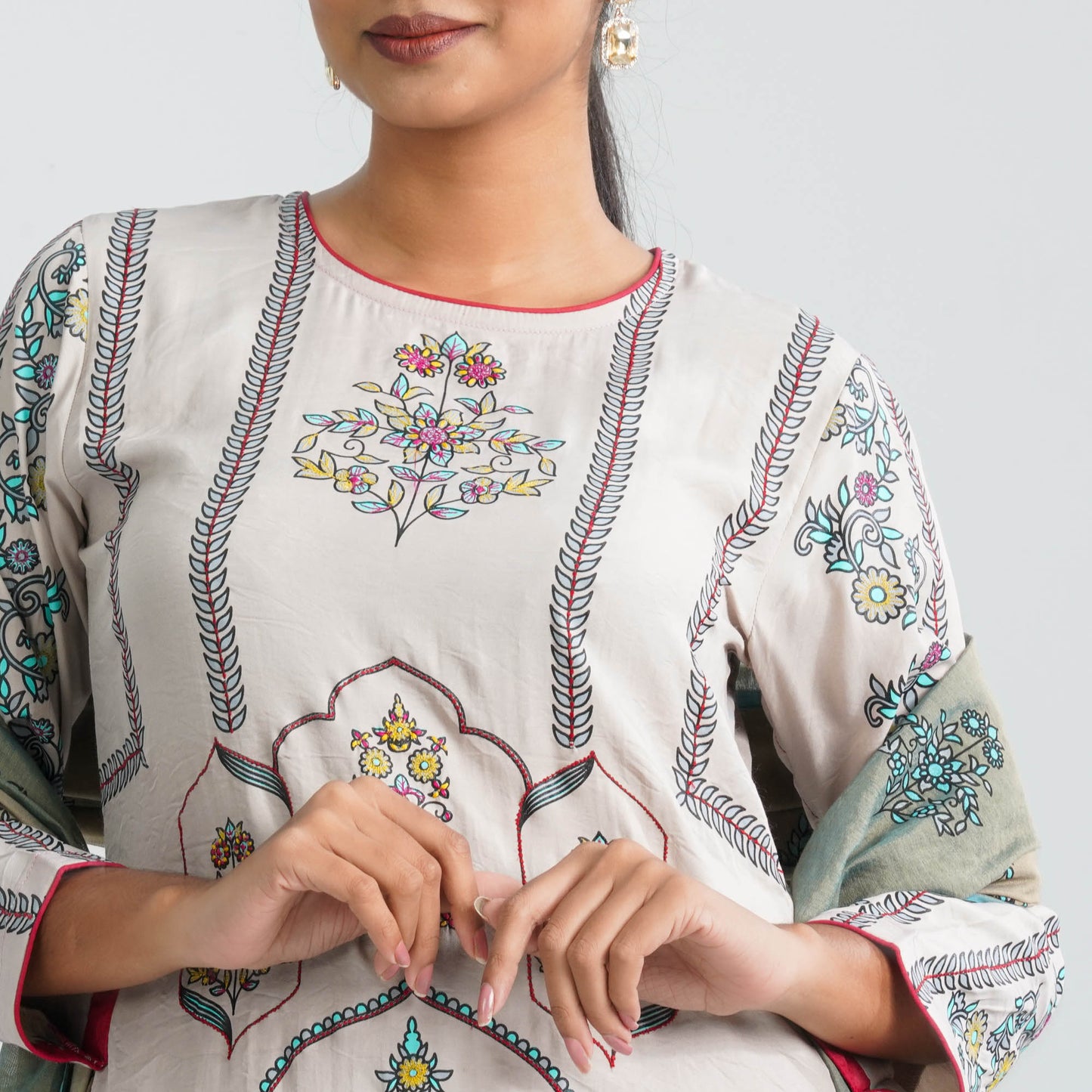 Women's Blended Silk Three Piece Set