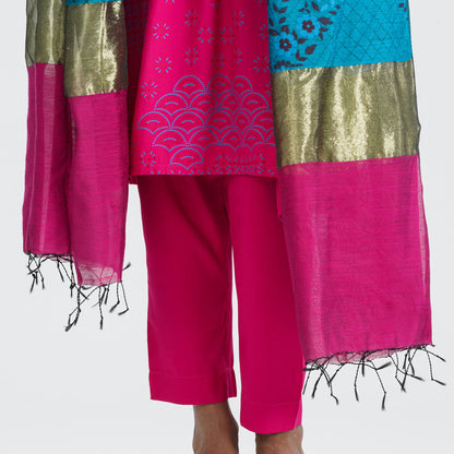 Women's Blended Silk Three Piece Set