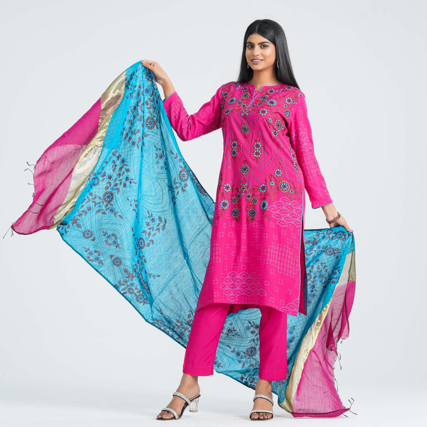 Women's Blended Silk Three Piece Set