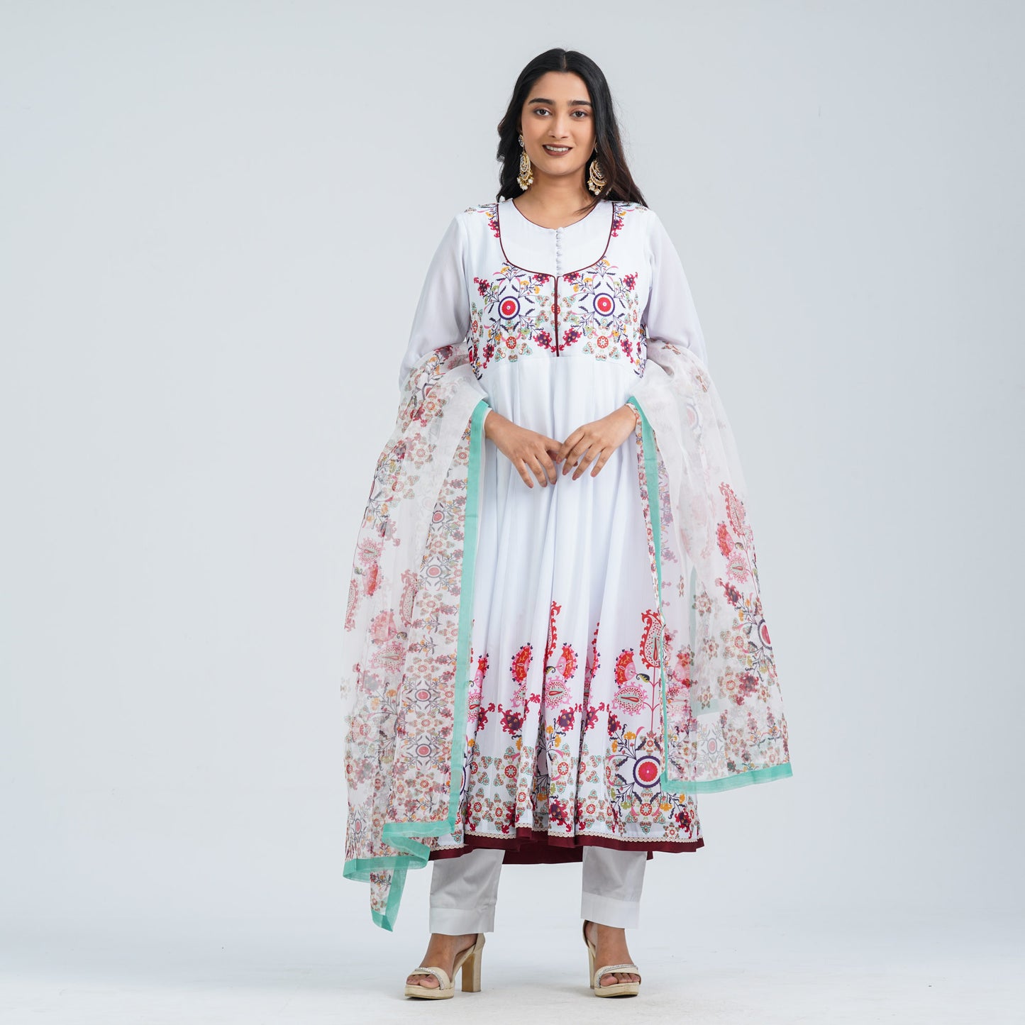 Women’s Floral Georgette Three Piece Set