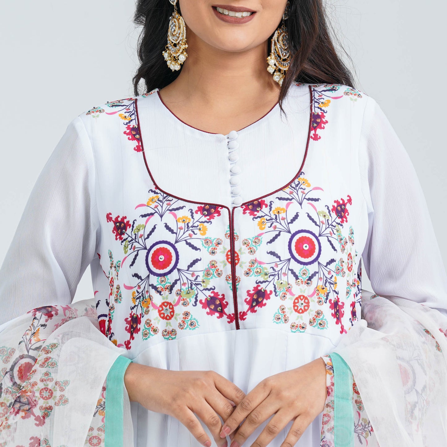 Women’s Floral Georgette Three Piece Set