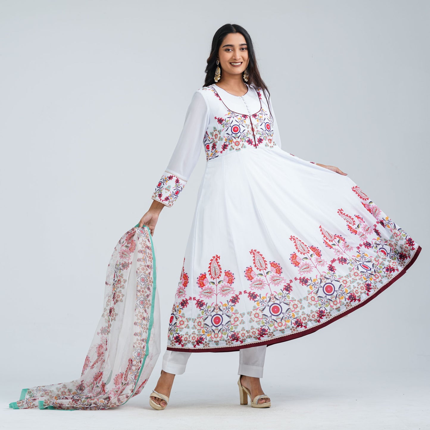 Women’s Floral Georgette Three Piece Set
