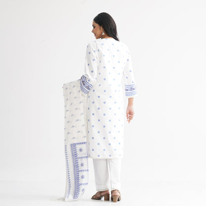 Women’s Off-White Embroidered Three-Piece Set