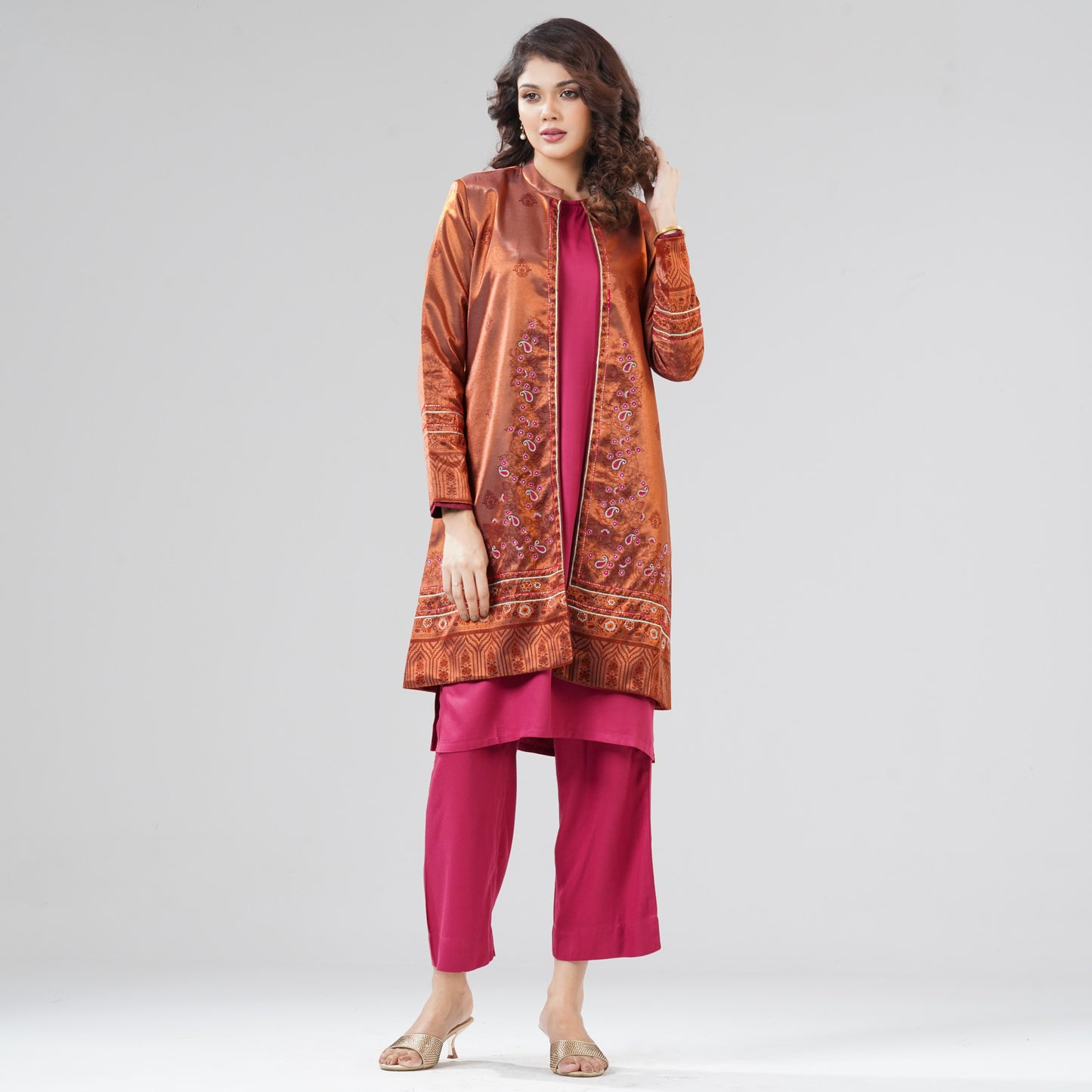 Womens Burnt Orange Three Piece Set