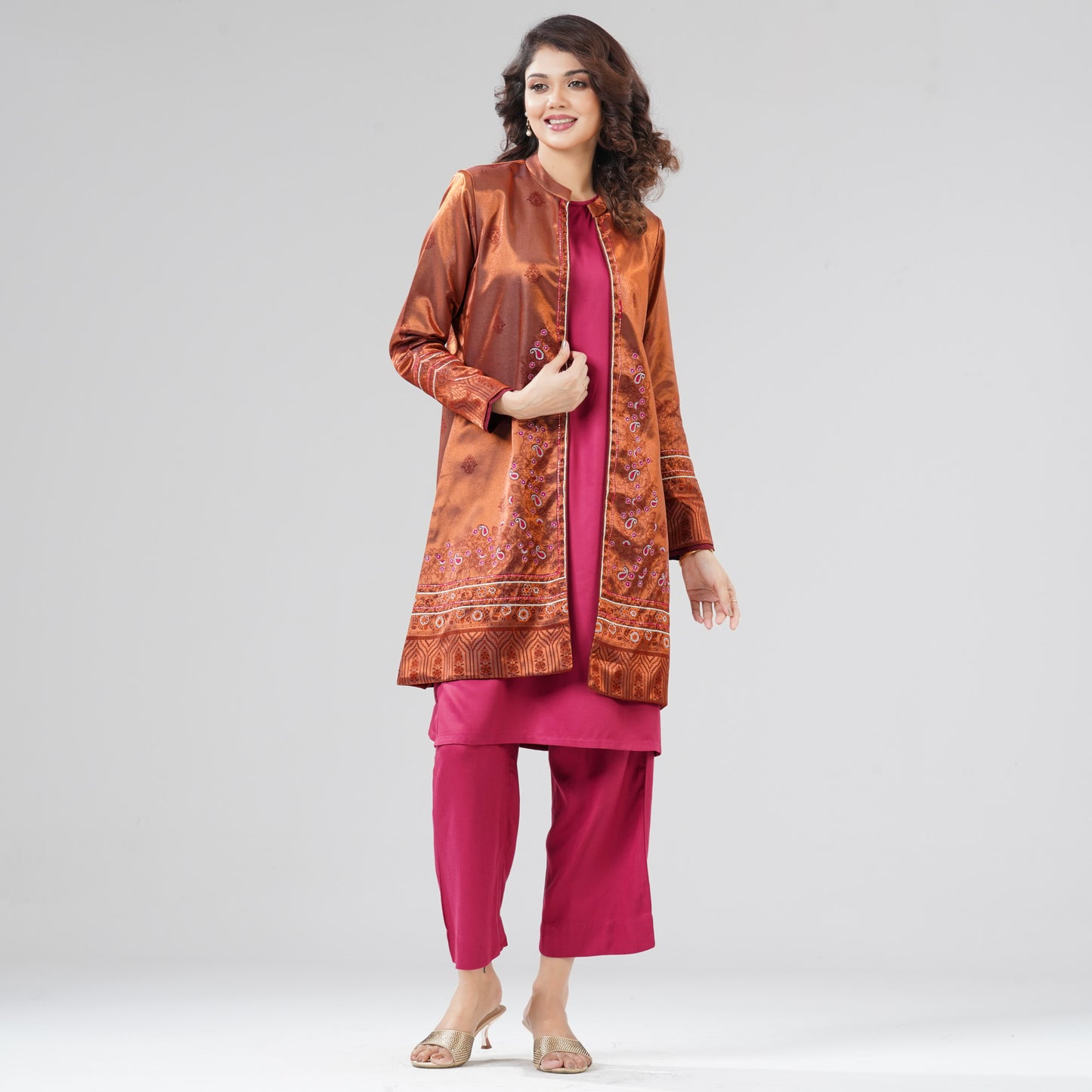 Womens Burnt Orange Three Piece Set