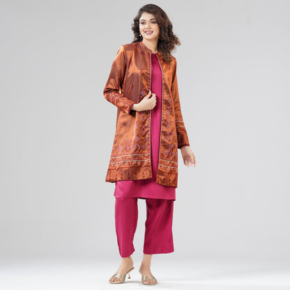 Womens Burnt Orange Three Piece Set