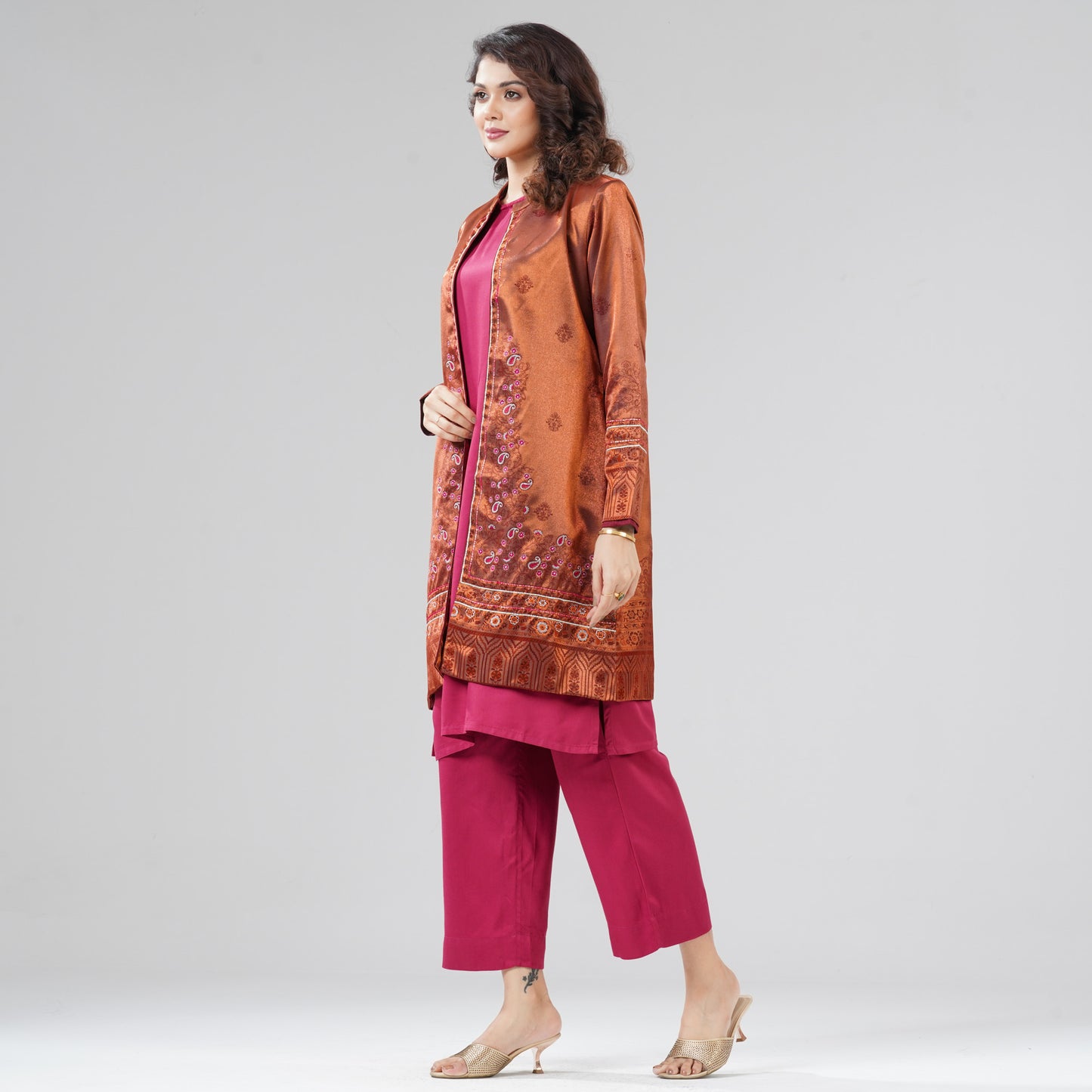 Womens Burnt Orange Three Piece Set