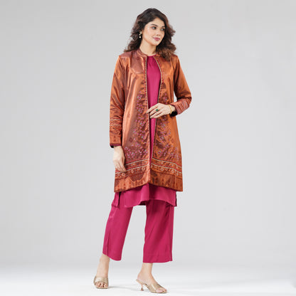 Womens Burnt Orange Three Piece Set