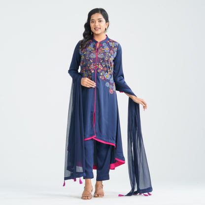 Women's Blended Silk Three Piece Set