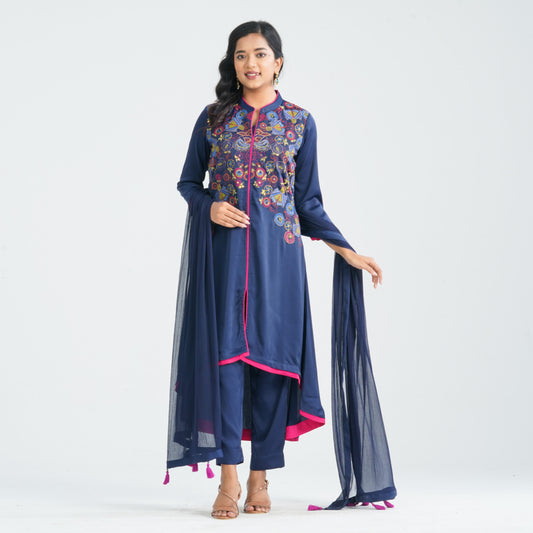 Women's Blended Silk Three Piece Set