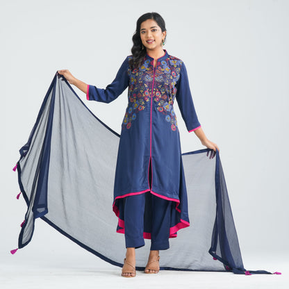 Women's Blended Silk Three Piece Set
