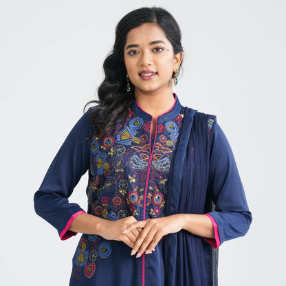 Women's Blended Silk Three Piece Set
