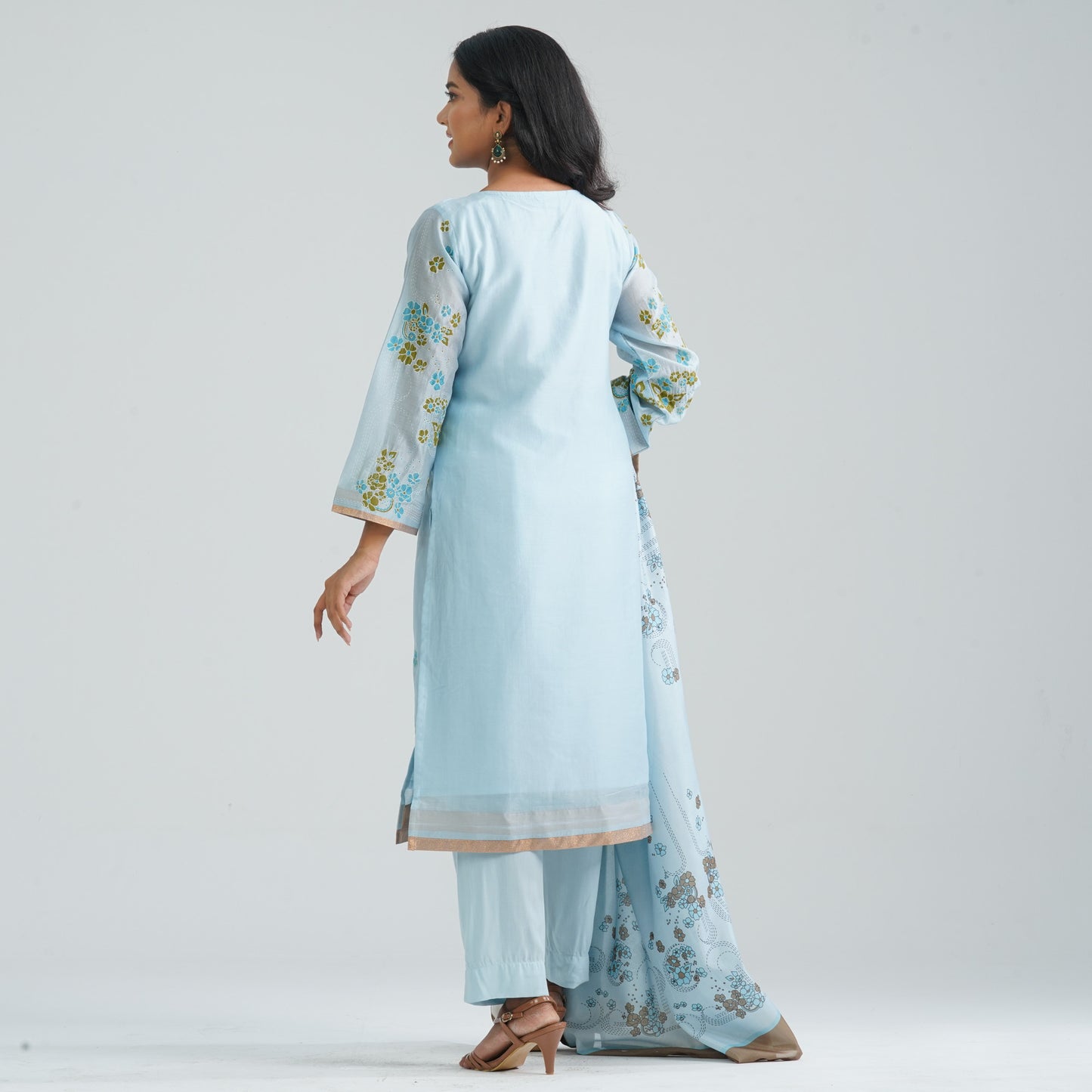 Women's Sky Blue Three Piece Set