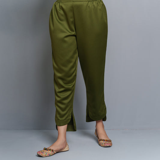 Women Light-Green Silk Bottom