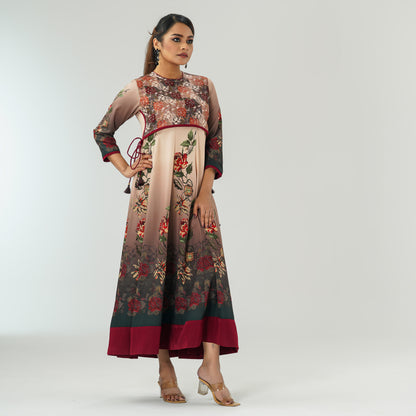 Womens Multicolor Anarkali Gown