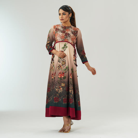 Womens Multicolor Anarkali Gown