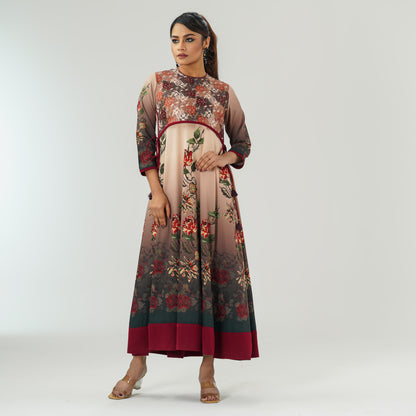 Womens Multicolor Anarkali Gown