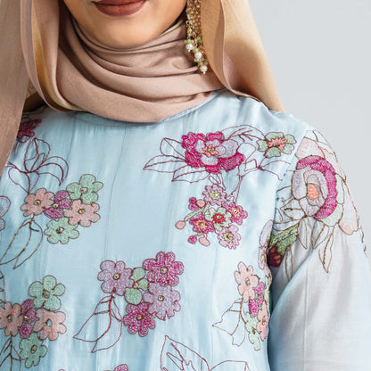 Women's Half-Silk Embroidered Gown