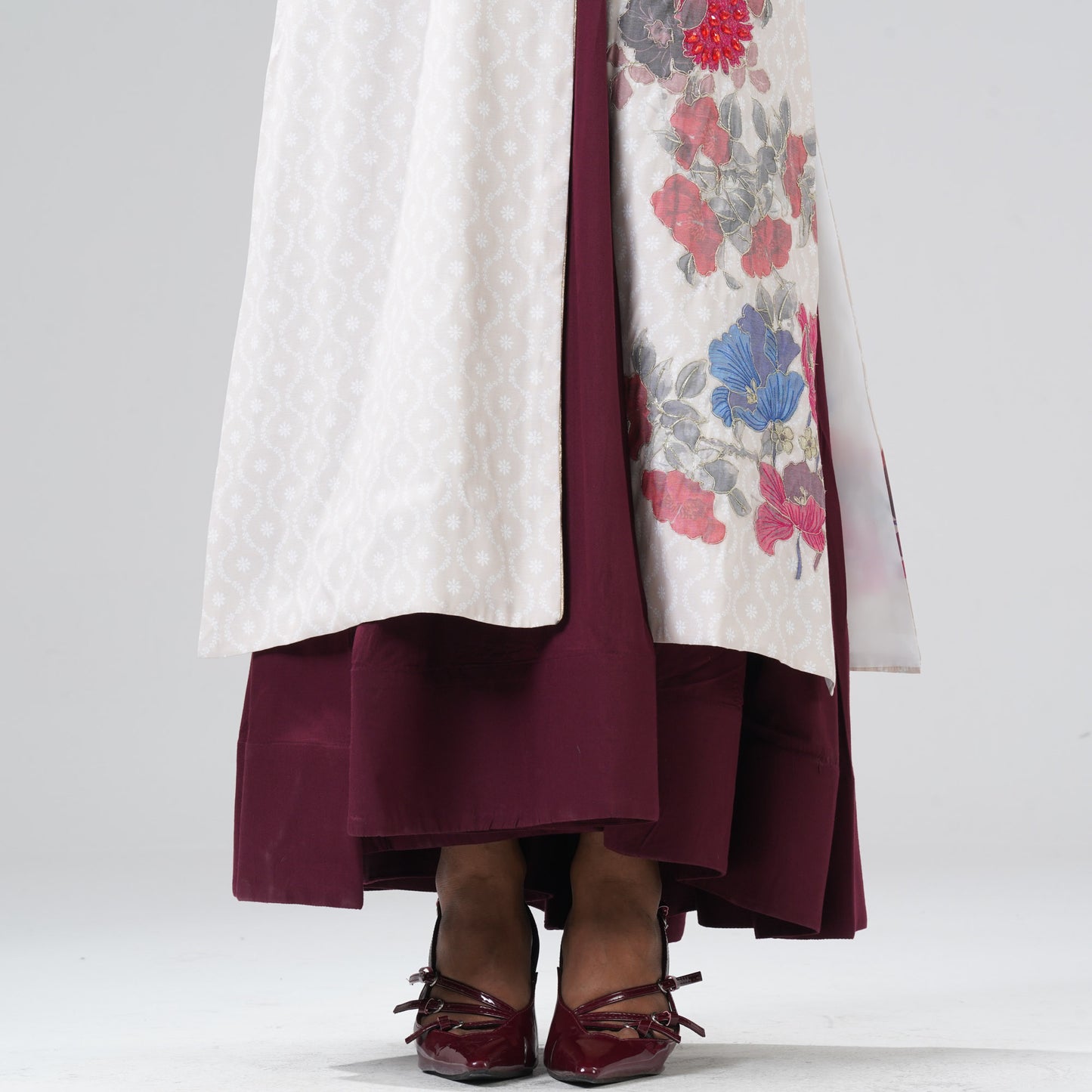 Womens Off White Gown