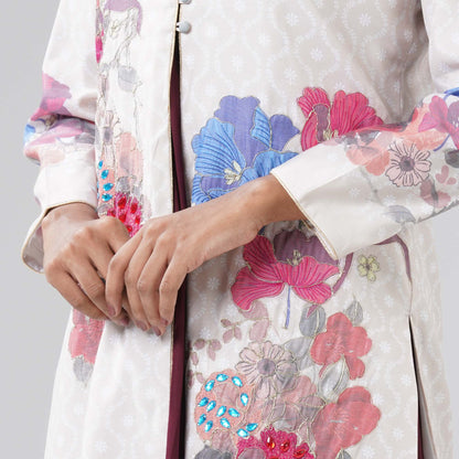 Womens Off White Gown