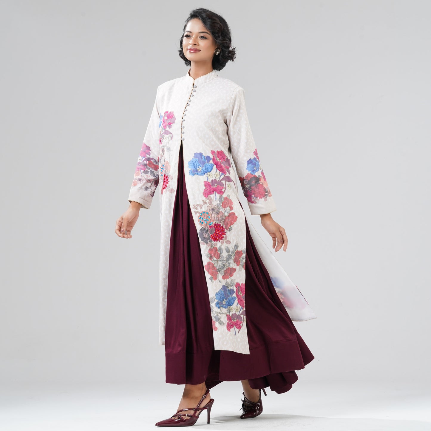 Womens Off White Gown