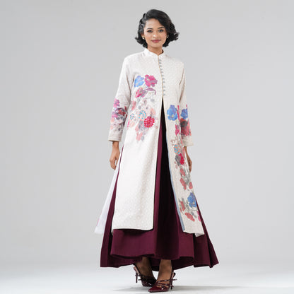 Womens Off White Gown